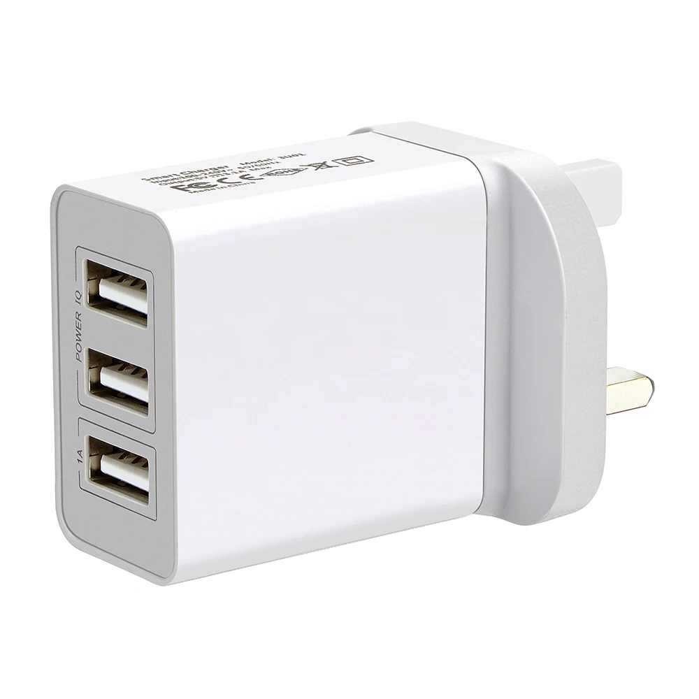 Hight Output Fashion Hot Design Portable Folding Plug 3 Ports QC3.0+QC2.0 Multi-USB Travel Quick Wall Charger