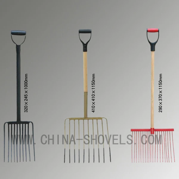 garden digging fork with short handle