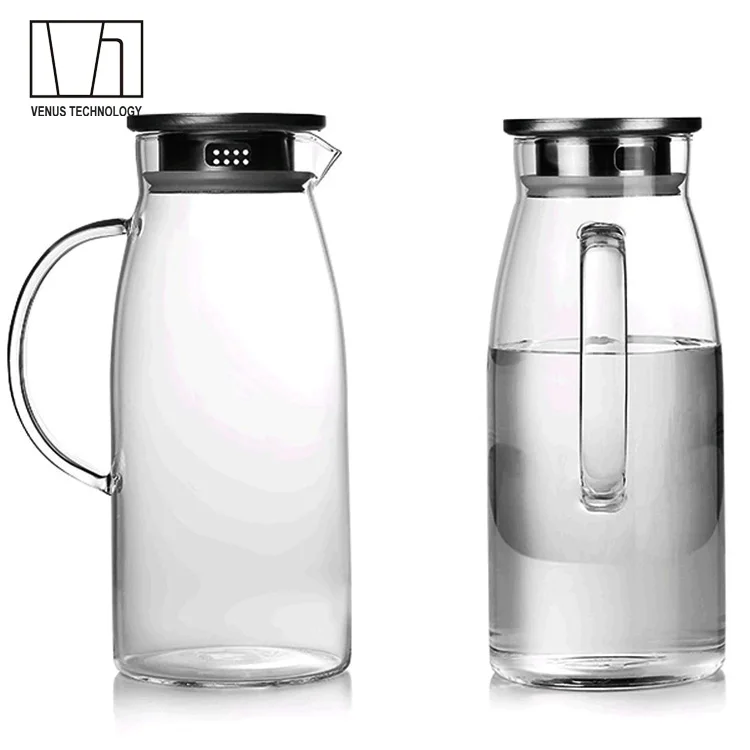 China manufacture home decoration borosilicate glass carafe with stainless steel