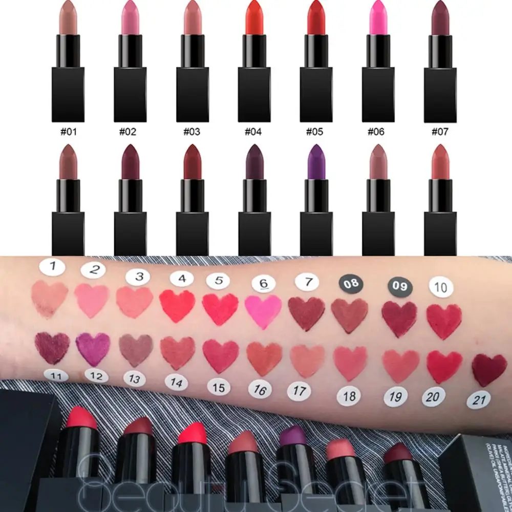 Лидер продаж, 21 цвет, косметика, магнитная губная помада, Органическая веганская матовая Фирменная помада
