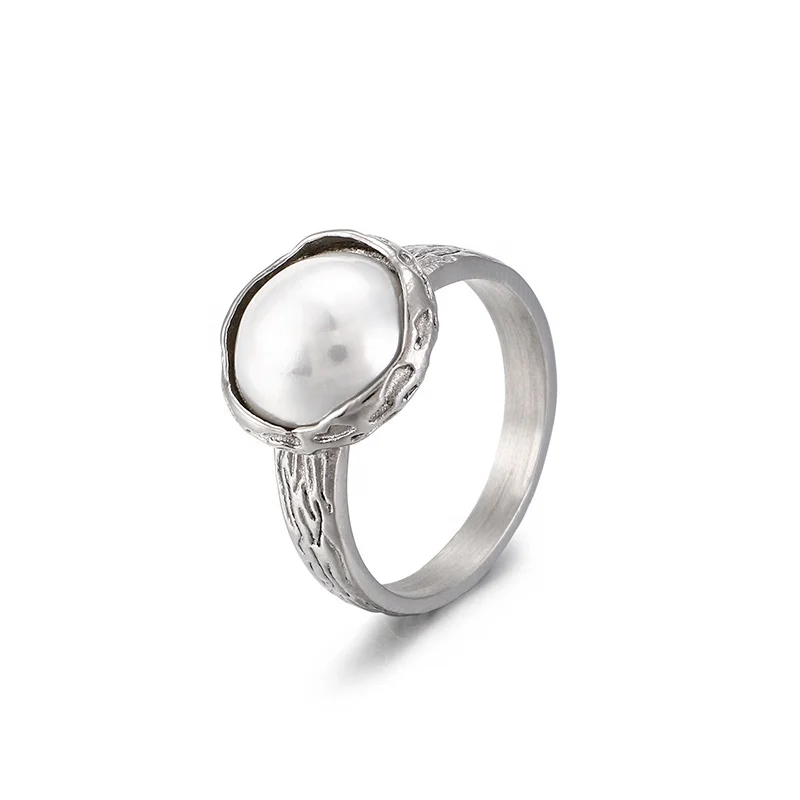 
Modern Design Fashion Jewelry Fine Quality Wholesale Women 18K Gold Pearl Ring 