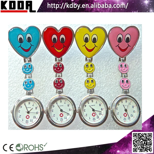 Симпатичные медсестринские часы с лицом улыбки и сердцем, новая модель, бесплатная доставка