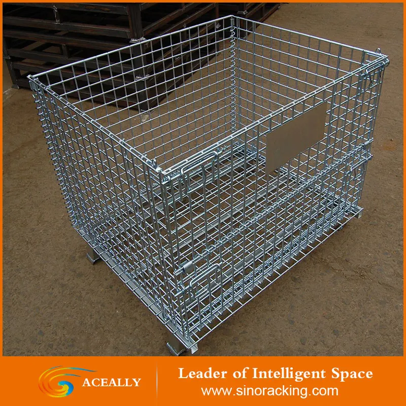 Aceally Складной Контейнер Сетки Проволока/Stackable клетка хранения