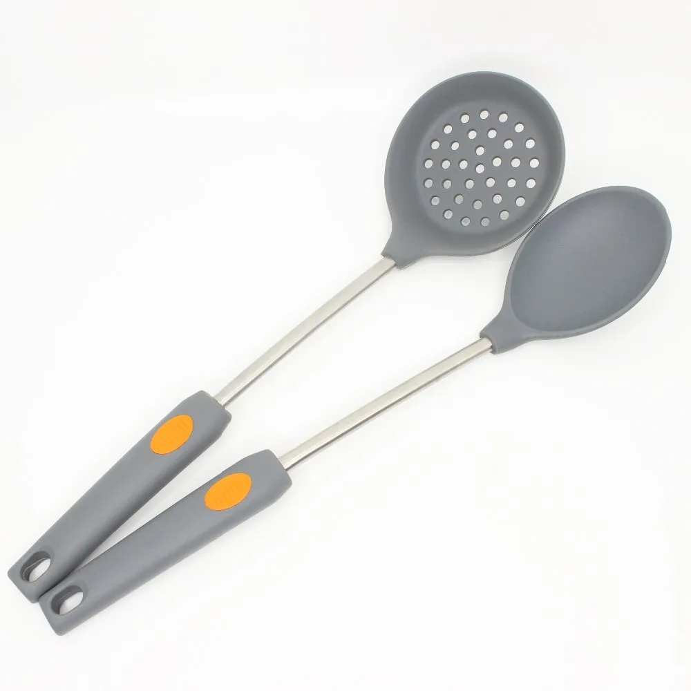 Food Grade Eco-friendly Hot Sales New Design Silicone and TPR Handle Kitchen Utensils Set/6