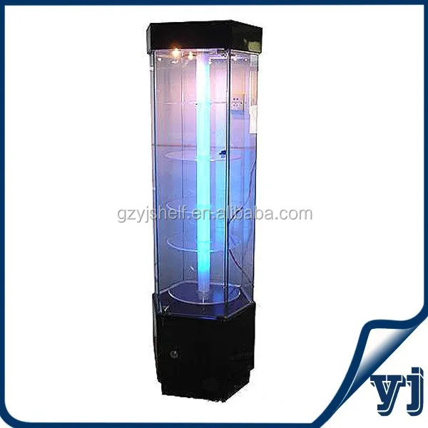 Вращающаяся витрина для очков в стиле бутика/вращающийся стеклянный Витринный Шкаф