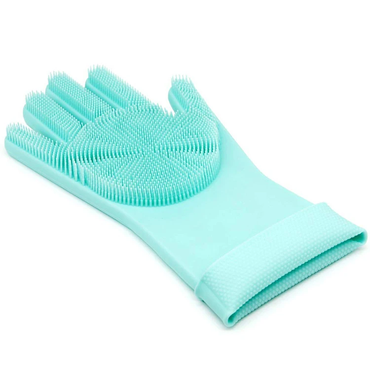 2022 factory cheap heat resistant kitchen magic silicone dishwashing cleaning gloves