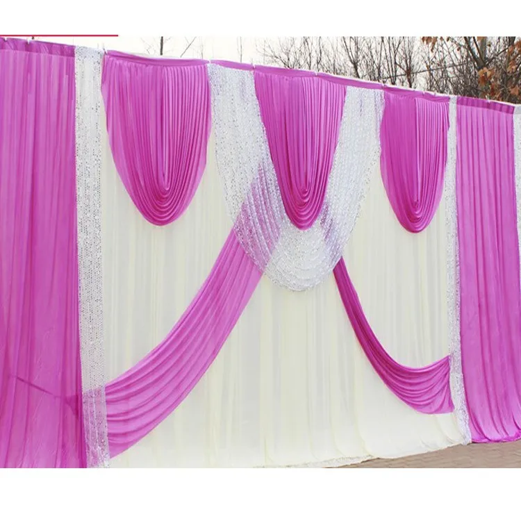 Factory Price White Draping Church Wedding Ceremony Reception Backdrop