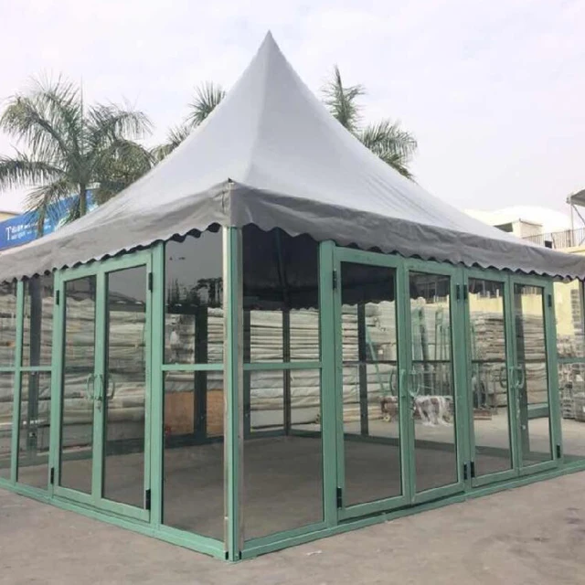 100% Rainproof Mobile high peak pavilion pagoda tent wedding tent for sale
