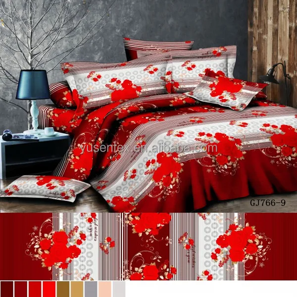 Cheap china factory polyester pigment print fabric for bedding bed sheet fabric high quality 100 polyester microfiber fabric