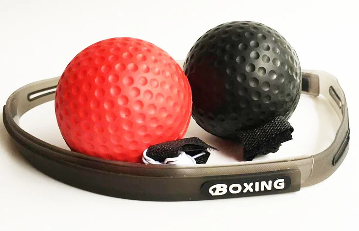 2021 hot Cheap price black PU Soft and hard red training Boxing magic Ball Boxing reflex Ball With Silicone Headband