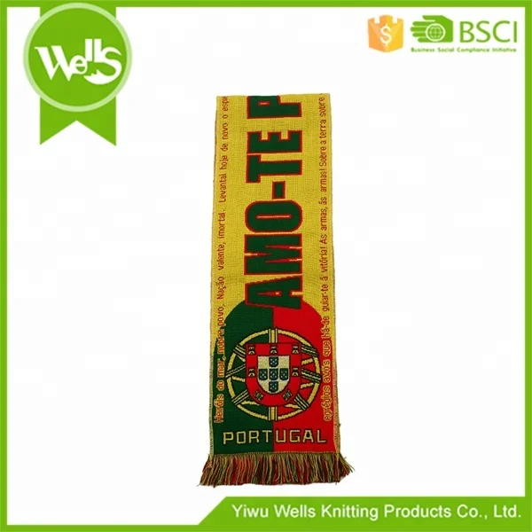 Personalized Custom Fashion Acrylic Knitted Sports Soccer Fans Scarf