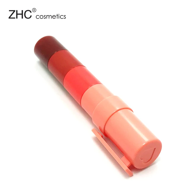 CC2671 New Fashion Lovely Cute 4 Color Mini Makeup Lipstick Lipstick Pen Tube Cosmetic Lipstick Private Label Plastic Waterproof