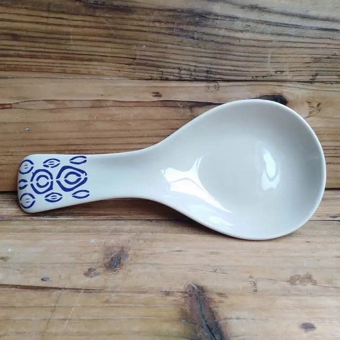 Promotional Kitchen accessory decal design Ceramic Spoon Rest