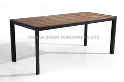 New arrival morden aluminium garden dining set high quality aluminium table with bench chairs