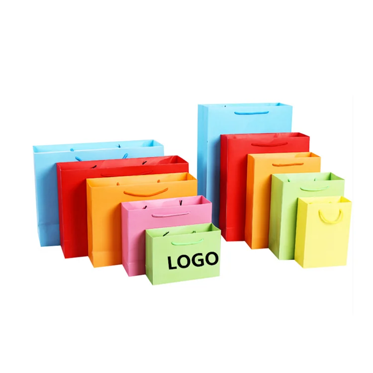 Bolsa Papel Kraft Wholesale Stock Customize Shopping Kraft Paper Bags With Your Own Logo Print with Handle No Minimum