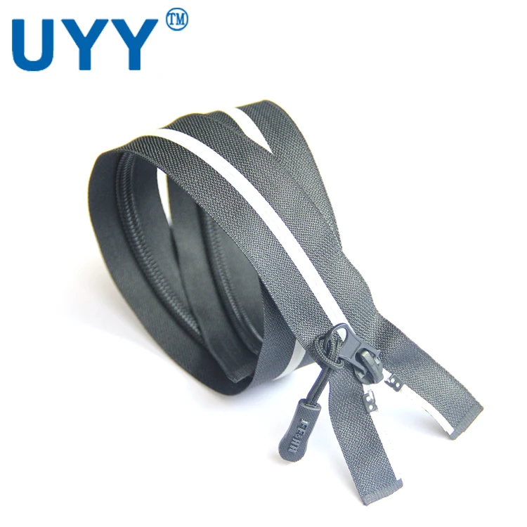 
Custom reflective strip 5# waterproof nylon zipper 