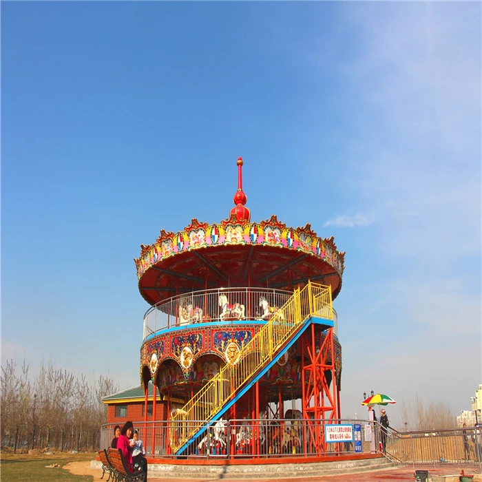 China manufacturer cheapest amusement park rides fairground merry go round carousel horse for sale