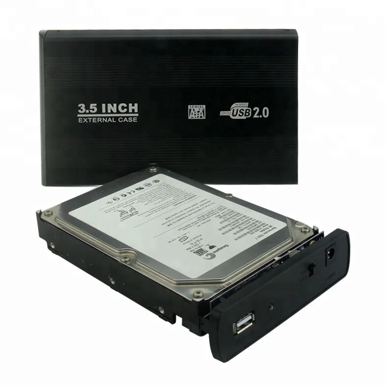 Корпус для внешнего жесткого диска 3,5 дюйма из алюминия USB2.0 на SATA