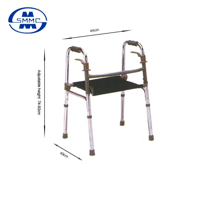 
Lightweight Aluminum Adjustable two Paddle walker with Seat for the Elderly adults 