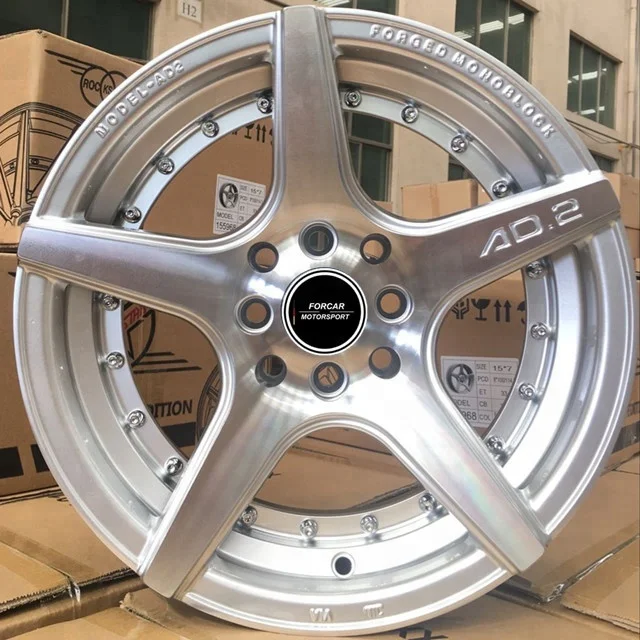 Five Spokes 15*7j Black Concave Alloy Wheel Rims, Car Alloy Wheel