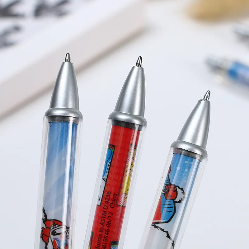 Promotional clear tube full printing picture paper insert inside ball pen