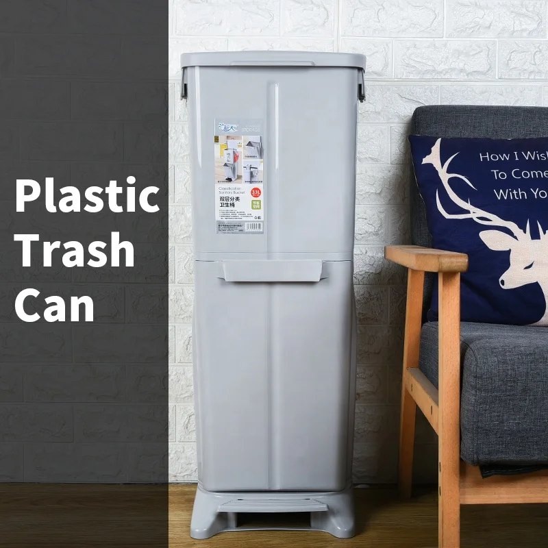 Пластиковая крышка для мусора с двойной сортировкой и переработкой