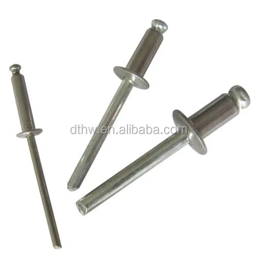 
DIN7337 Dome head open end blind rivet 