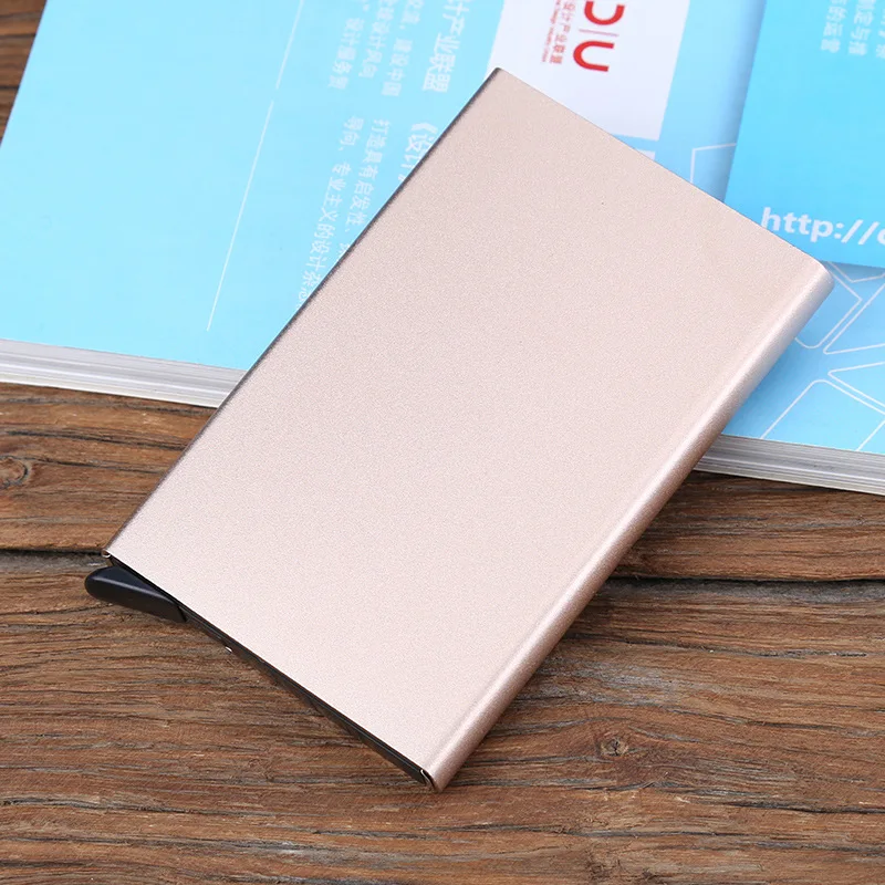 Metal Rfid Blocking Credit Card Holder for Men Women - Stylish Travel Wallet Best Protection for Cards Against RFID Scanning