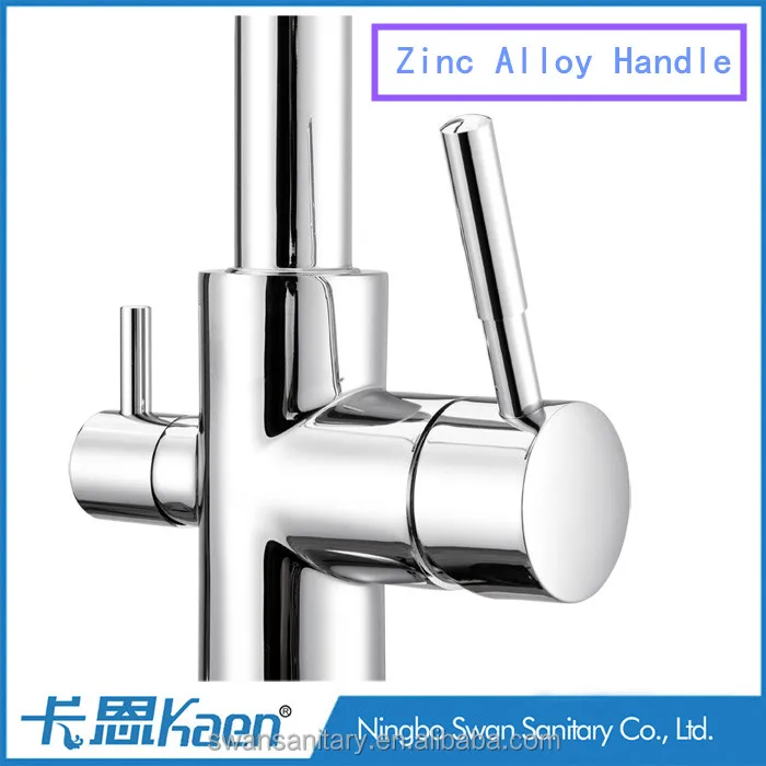 
Wholesale Suppliers Dual Handle Kitchen Chrome 3 Way Ro Water Filter Ridge Kitchen Faucet 