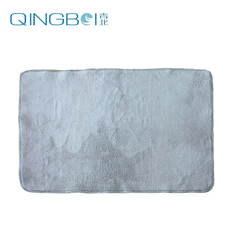 Gray Mat Foam Mat Coral Fleece Bath Rugs Toilet Rug Set Soft Mats in Bathroom