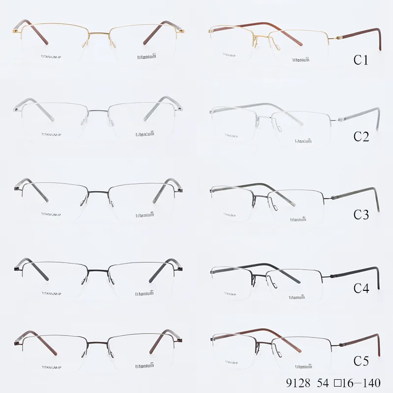 Модный титановый дизайн с полным ацетатным ободом очки новые модели оптических очков 9128