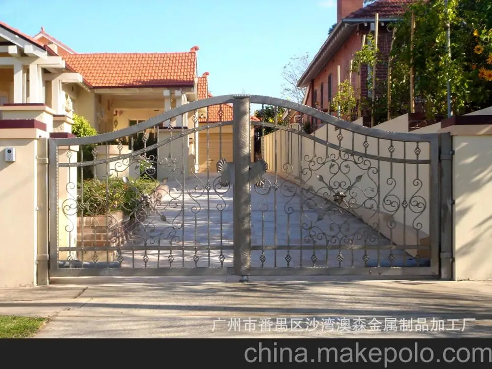 Modern Wrought Iron Gate Design Forged Wrought Iron Gate for Sale