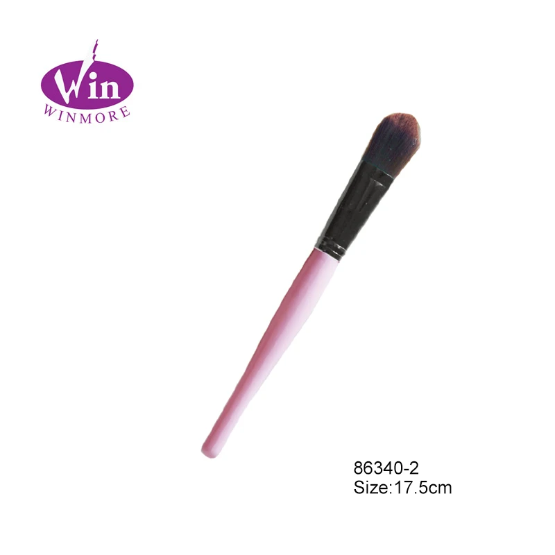 Foundation Cosmetic Blender Makeup Brush With Plastic Wood Handle