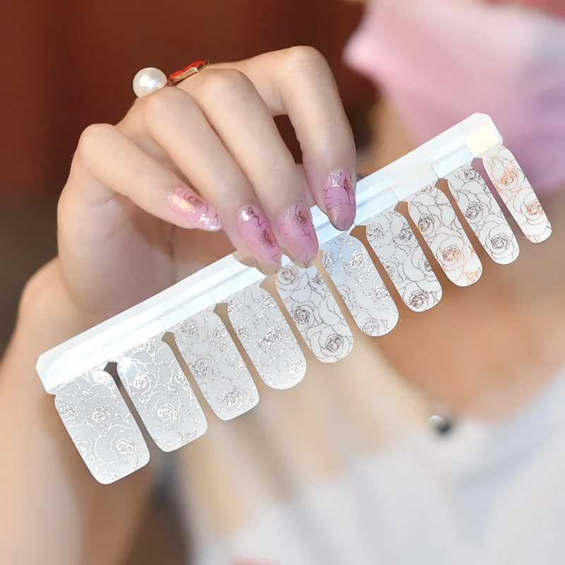 2021 Colorful nail polish strip 3D best art nail sticker