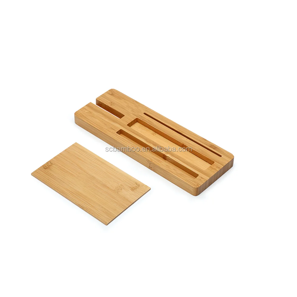 bamboo desk organizer, desktop accessories set wholesale