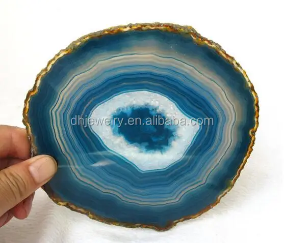 Wholesale natural agate stone folk crafts healing coaster agate slices