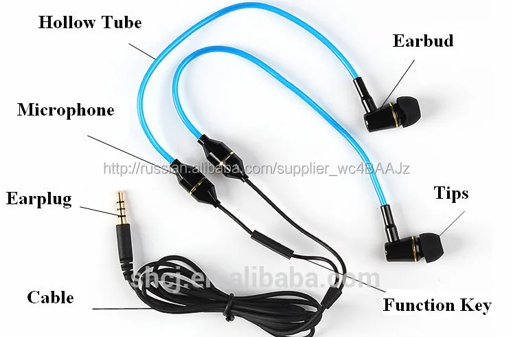 Hd красочные мода воздушная трубка наушники для телефона игроков