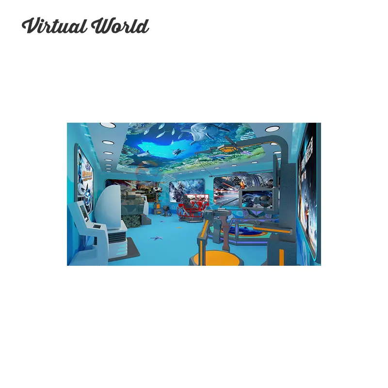 Indoor Amusement Truck Mobile 9D Cinema Game Simulator