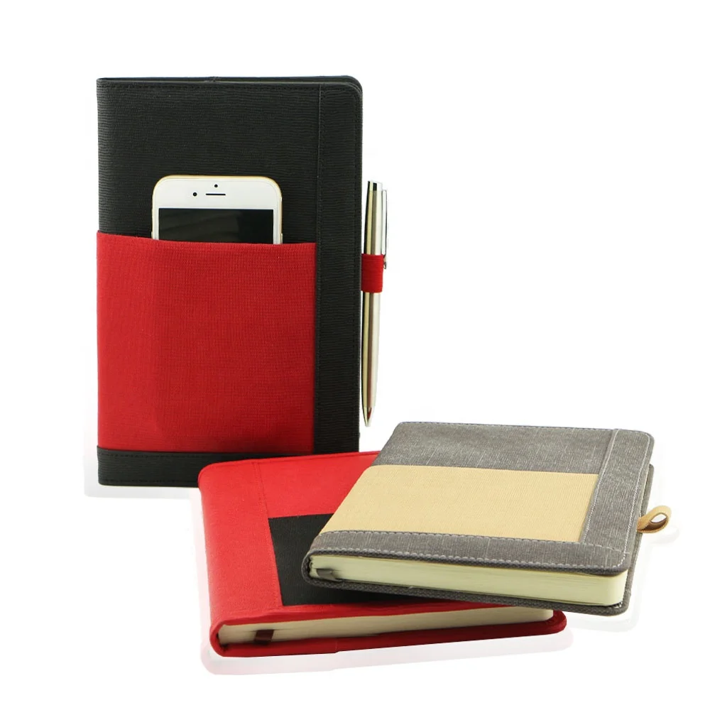 A4 A5 A6 pu leather custom diary phone pocket notebook printing cardboard cover 5 year journal recycled  planner pens