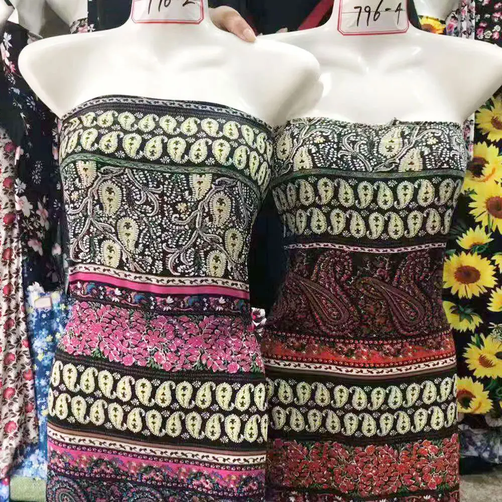 fashion factory price challis elephant print rayon fabric for dress