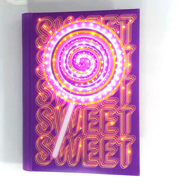 
Lighting up with versatility gift personal article colorful thin shiny journal to light your feeling and life 