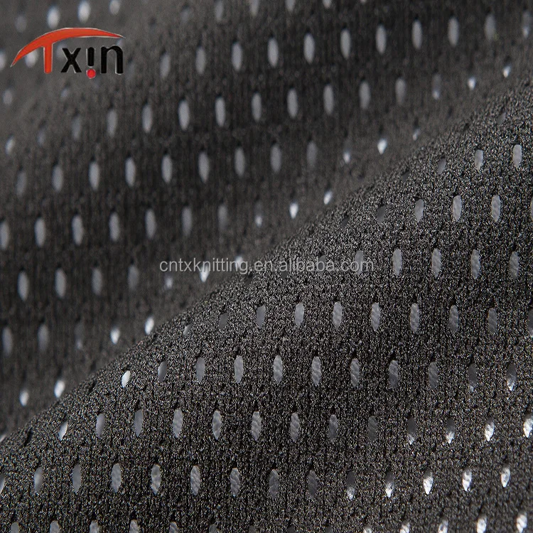 
tear resistant mesh fabric basketball shorts fabric knitted small hole fabric 
