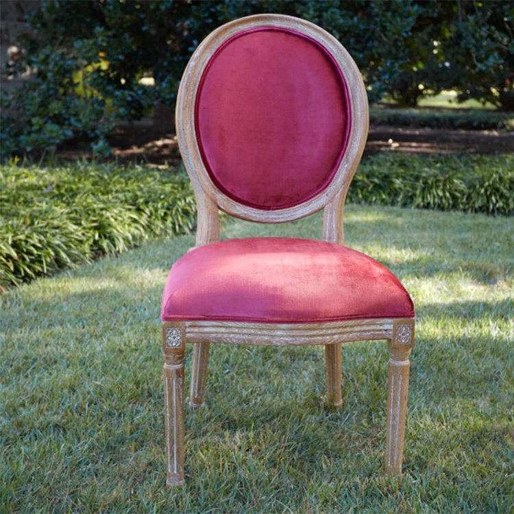 Wholesale Event Hire Banquet Use White Frame Wood Louis Chairs