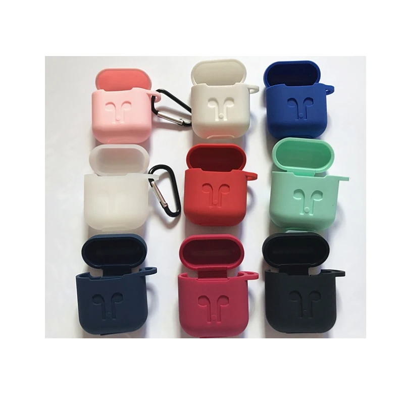 Thicken 3mm silicone protective cover wireless headset box charging storage bag