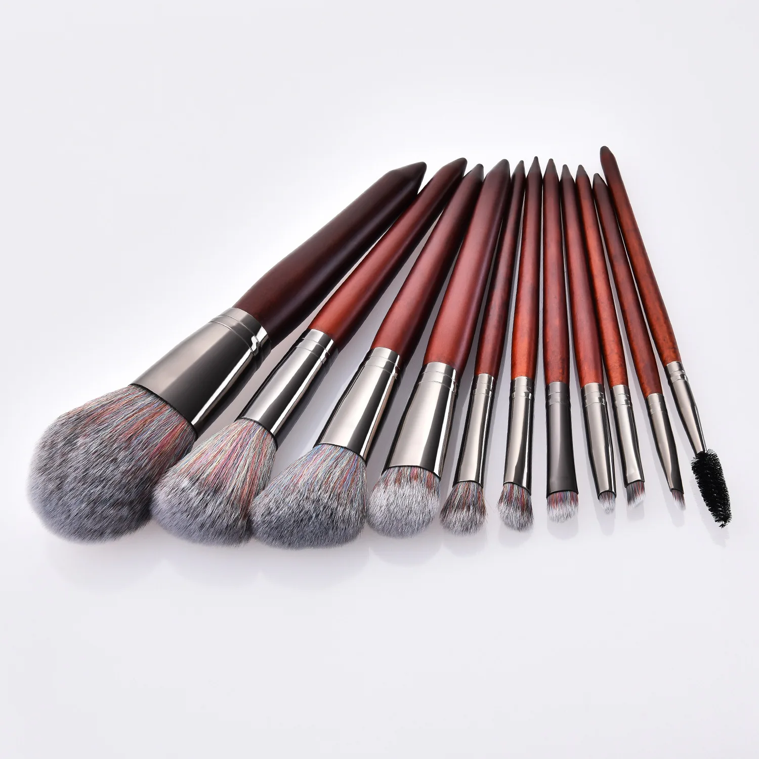 
11 pcs best wood handle makeup brushes for cosmetics beauty 