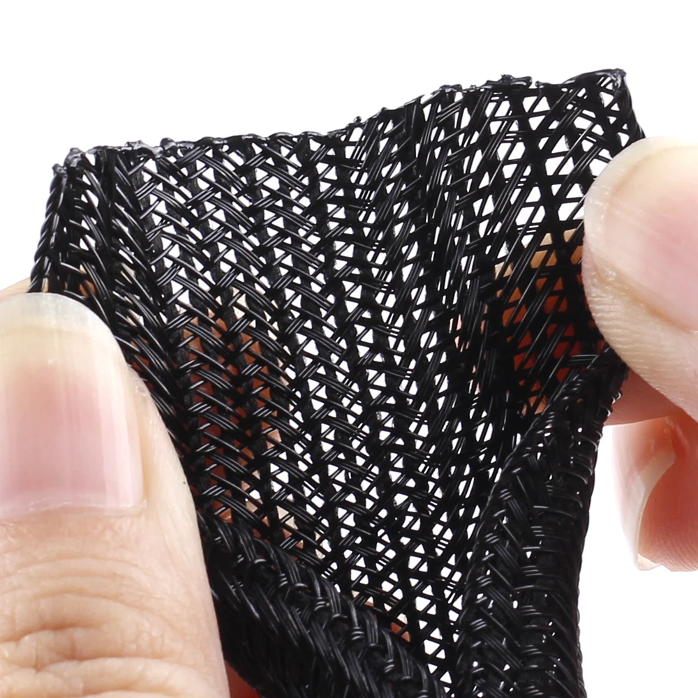 4.8mm black Flame Retardant Semi Split Braided Self Wrapped Sleeve