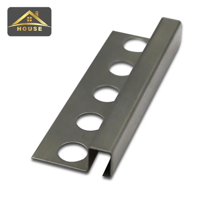 Decorative silver stainless steel angle tile trim profiles floor tile edge trim