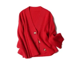 Cashmere sweater women  cardigan for winter loose cardigan angora long sleeve sweater for ladies