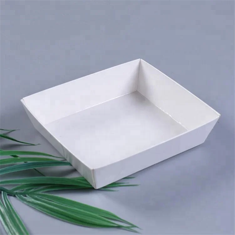 Biodegradable cardboard paper food tray for hot dog