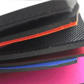 Хорошее качество черный неопреновый каучук ткань коврик